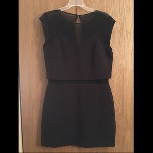 Black Mesh Cut-Out Party Dress
